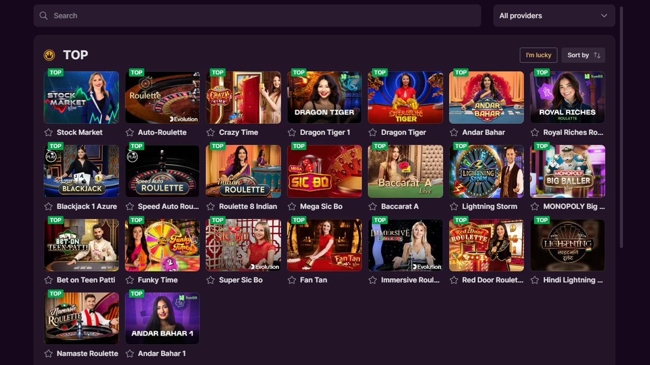 Batery Bet India Live Casino