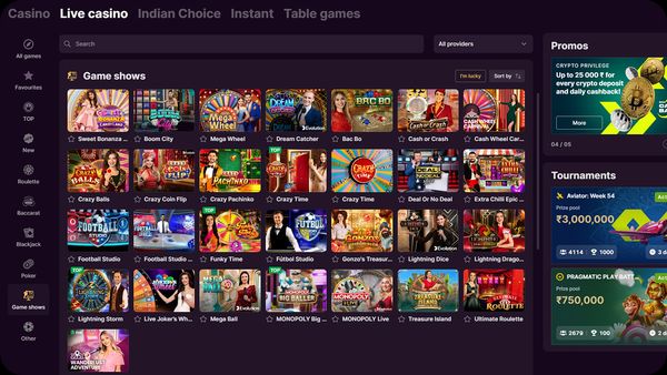 Casino Batery Bet India Live Show Games