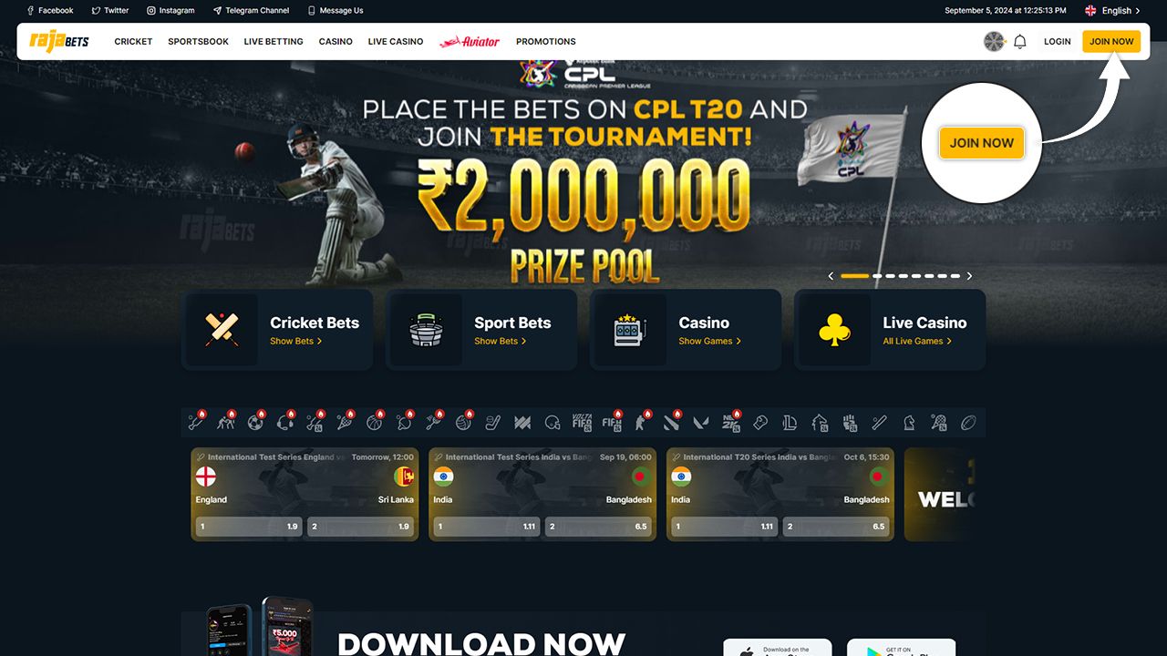 In our Rajabets casino review we are analysing the registration process step 1