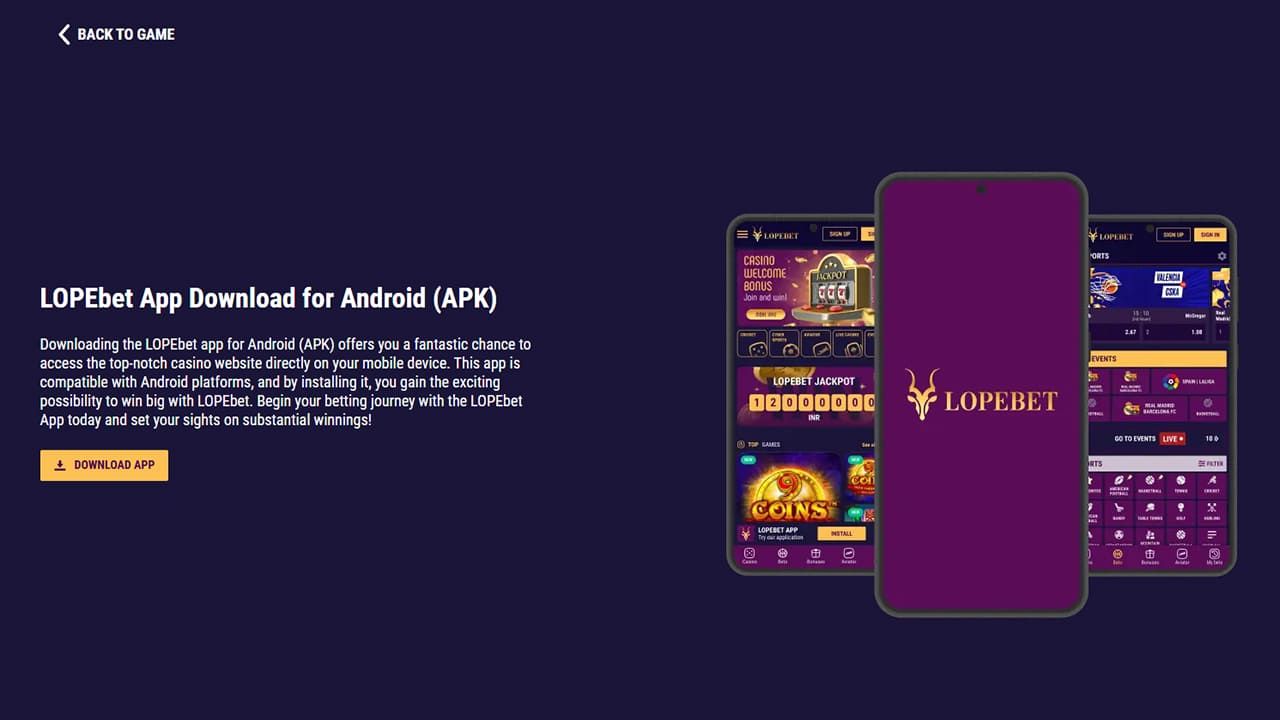 LopeBet IN - Install Android App