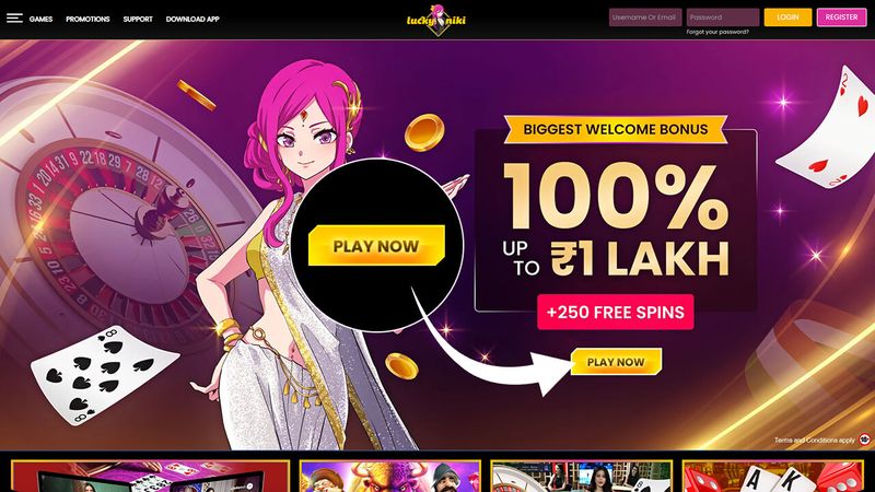 Lucky Niki casino review registration process step 1