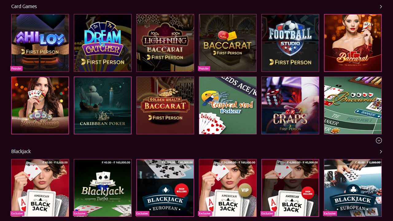 Indian Casino Site Lucky Niki - Reviewing the Table Games Section