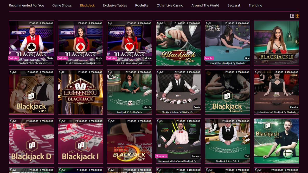 Lucky Niki IN Casino Site - Live blackjack Section
