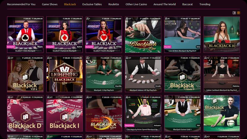 Lucky Niki IN Casino Site - Live blackjack Section
