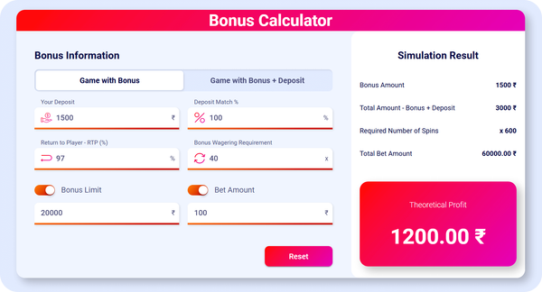 how to calculate your winnings from a bonus reload