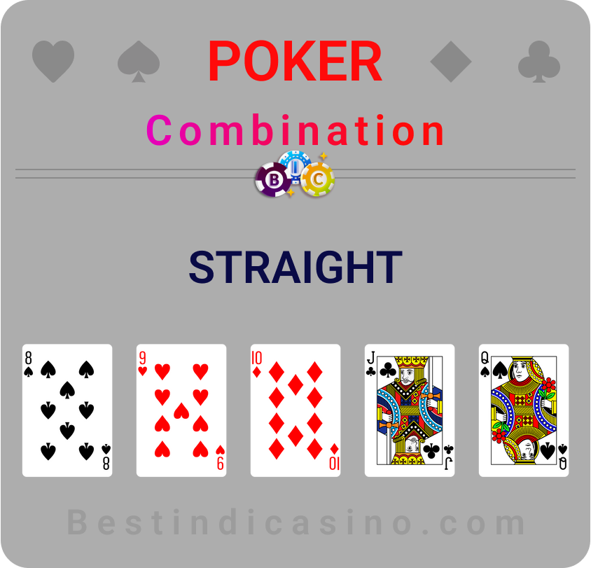 winning poker combination straight