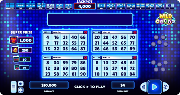 Casino Games Bingo Pattern by Numbers Image 1