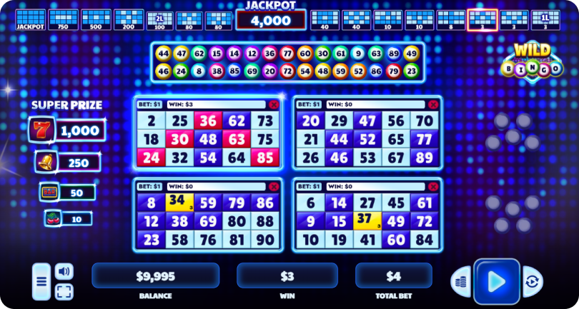 Casino Games Bingo Pattern by Numbers Image 3