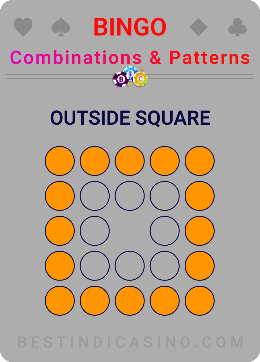 outside square when playing online bingo