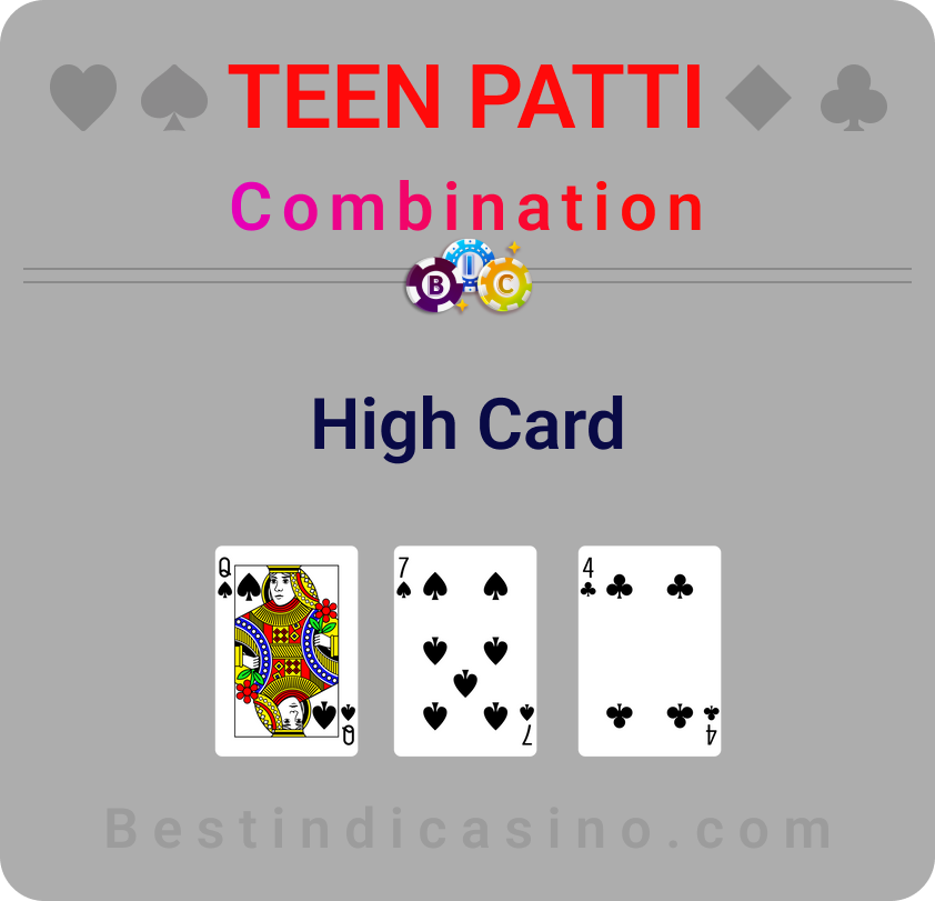Teen Patti Combination High Card